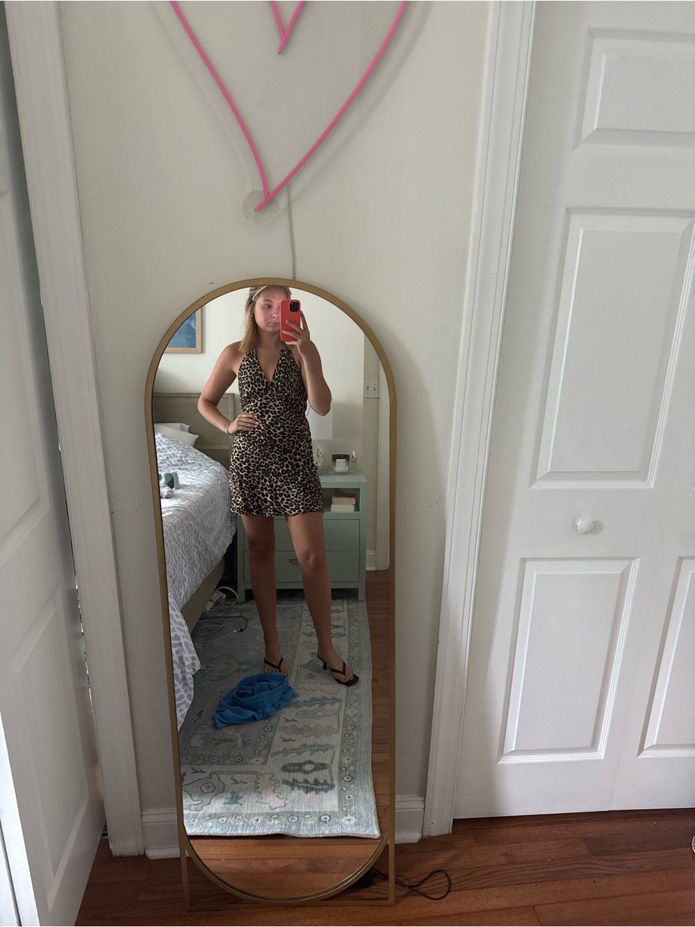 Reformation - Leopard Print Halter Dress